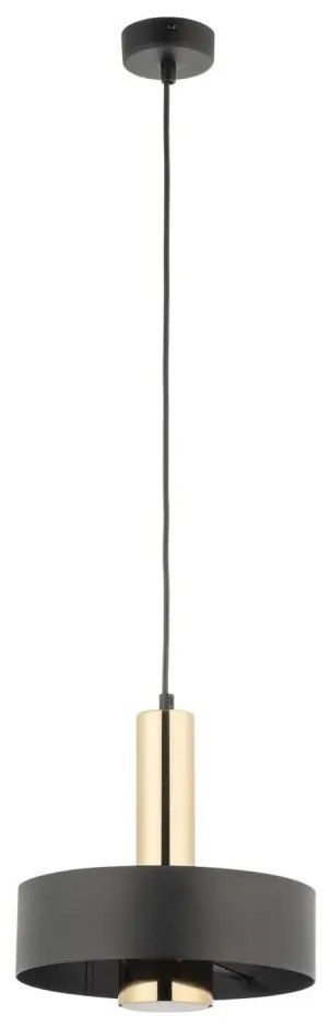 Lustră pe cablu RIF LUX 1xGX53/12W/230V d. 25 cm negru/auriu