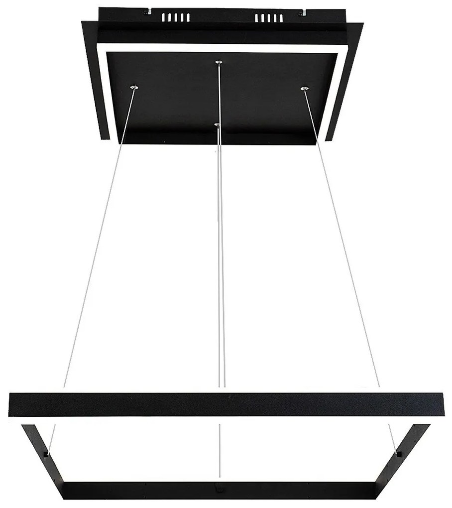 Lustra suspendata LED design modern Quadro negru mat, alb