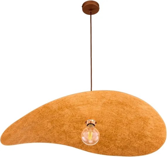 Lustră suspendată pe cablu LEAF 1xE27/15W/230V maro/cupru