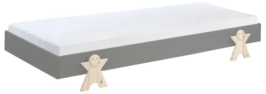 Set MODULO format din 3 Pat copii MODULO (90 x 200 cm) cu picioare Pat copii în formă de zâmbet.