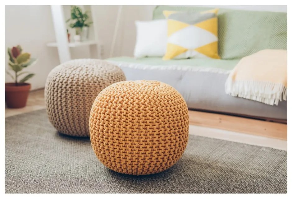 Puf Bonami Essentials, maro nisipiu