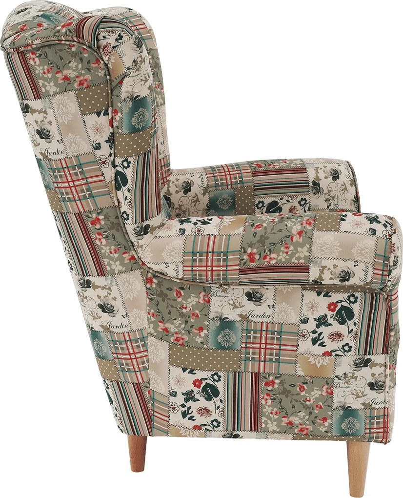 Fotoliu, material textil în stilul patchwork viorica 1, CHARLOT