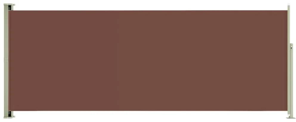 Copertina laterala retractabila de terasa, maro, 200x500 cm Maro, 200 x 500 cm