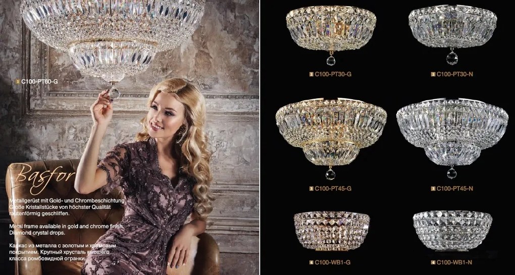 Aplica design elegant Basfor crom diam. 25,5cm MYDIA100-WL-02-N