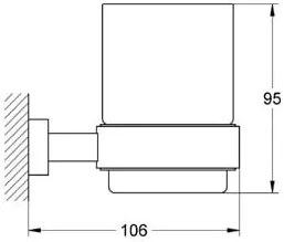 Suport pahar/savoniera Grohe Essentials Cube-40508001