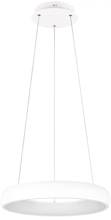 Lustră albă LED cu intensitate reglabilă cu abajur din metal ø 46 cm Cardona – Trio