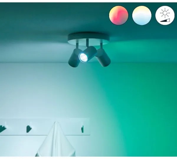 WiZ LED RGBW spot reglabil IMAGEO 3xGU10/4,9W/230V alb Wi-Fi