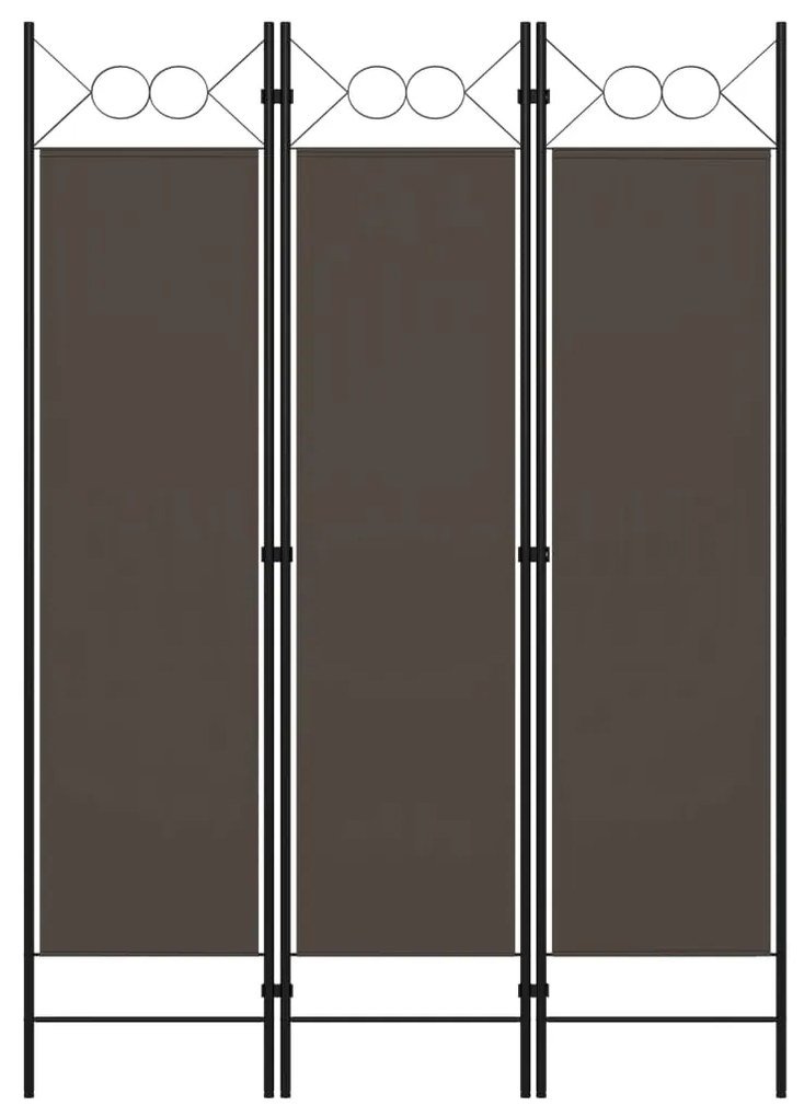 320701 vidaXL Paravan de cameră cu 3 panouri, antracit, 120 x 180 cm