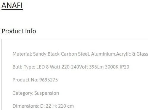 Pendul LED stil minimalist ANAFI