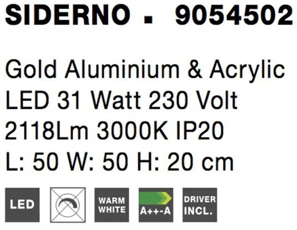 Lustra aplicata LED moderna cu design original deosebit SIDERNO