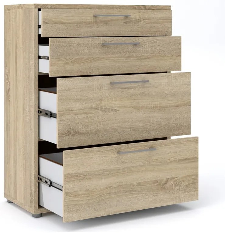 Bibliotecă modulară cu aspect de lemn de stejar 89x113 cm Prima – Tvilum