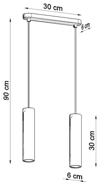 Lustră pe cablu LINO 2xGU10/40W/230V