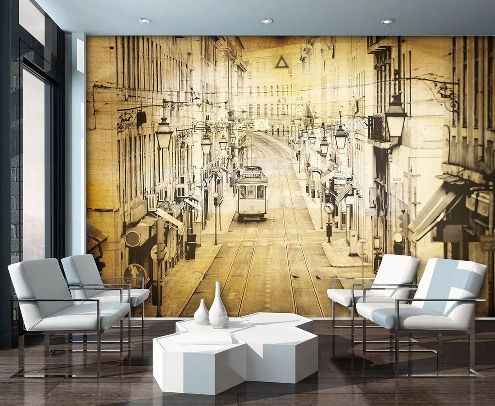 Fototapet - Orașul Vintage (152,5x104 cm)