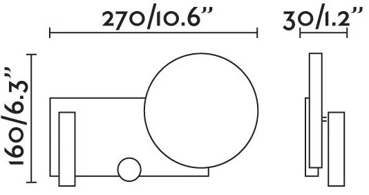 Lampă LED de perete dimabilă KLEE LED/10W/230V + LED/3W FARO 20065