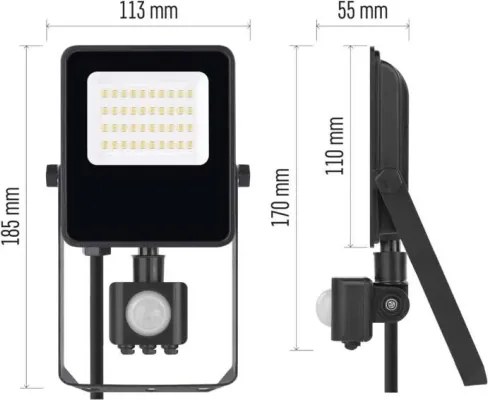 Proiector LED cu senzor VISIO LED/20W/230V 4000K IP65