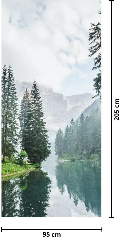 Fototapet pentru ușă - Lacul montan (95x205cm)