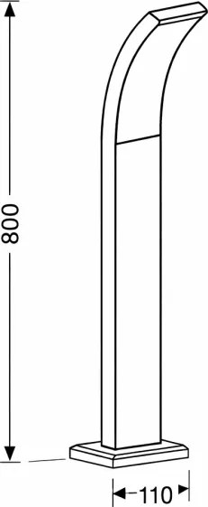 Lampă LED de exterior Brilagi ARCELO LED/9W/230V 80 cm IP44