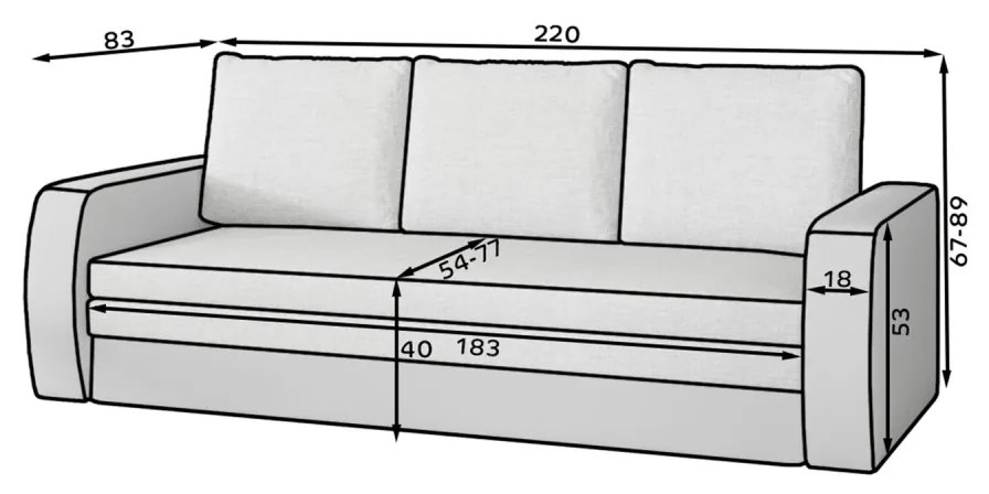 Canapea extensibila Inversa Cover 70