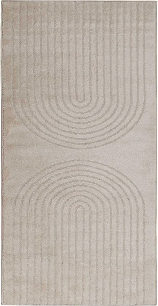 vidaXL Covoare de zonă Dreptunghiular GALATI Bej 150 x 80 cm Poliester