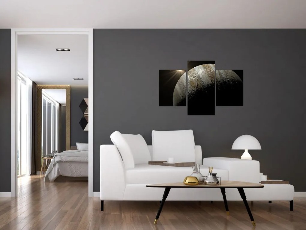Tablou cu planetă în cosmos (90x60 cm)