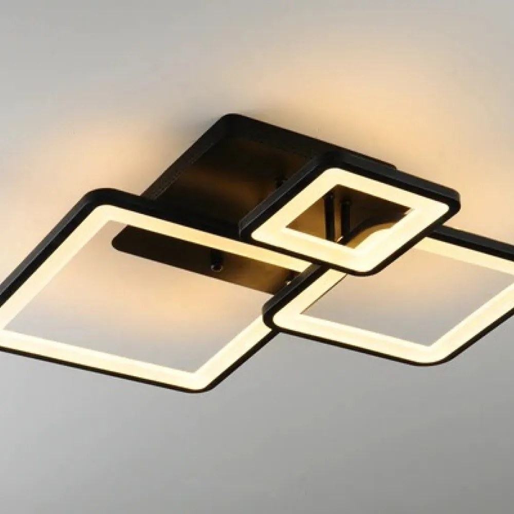 Lustra LED Cu Telecomanda, Elit's Esn K002-3r, negru mat 112 W