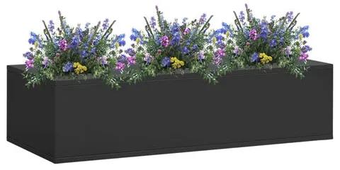 Cutie pentru flori de birou, antracit, 90x40x23 cm, oțel