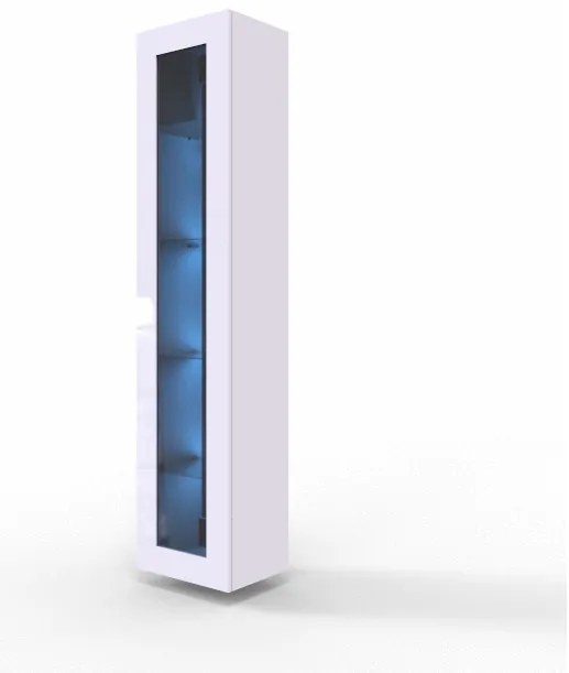Vitrină 180 sticlă Zylia (Negru + Stejar wotan) (Iluminat LED RGB color). 1060032