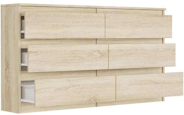 Comoda modernă R-140 - diferite variante de culori sonoma mix alb