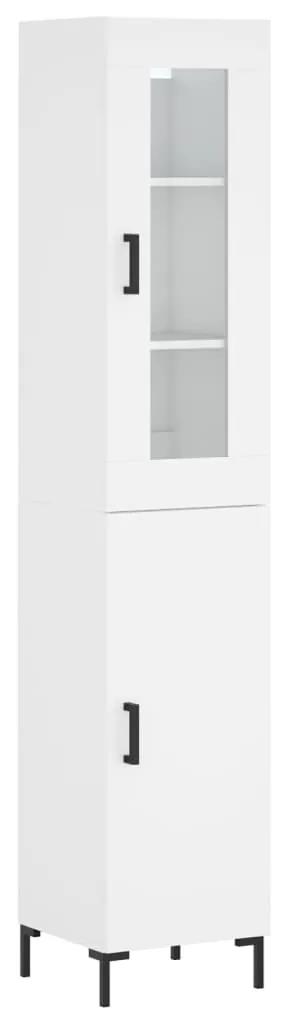 3199169 vidaXL Dulap înalt, alb, 34,5x34x180 cm, lemn prelucrat