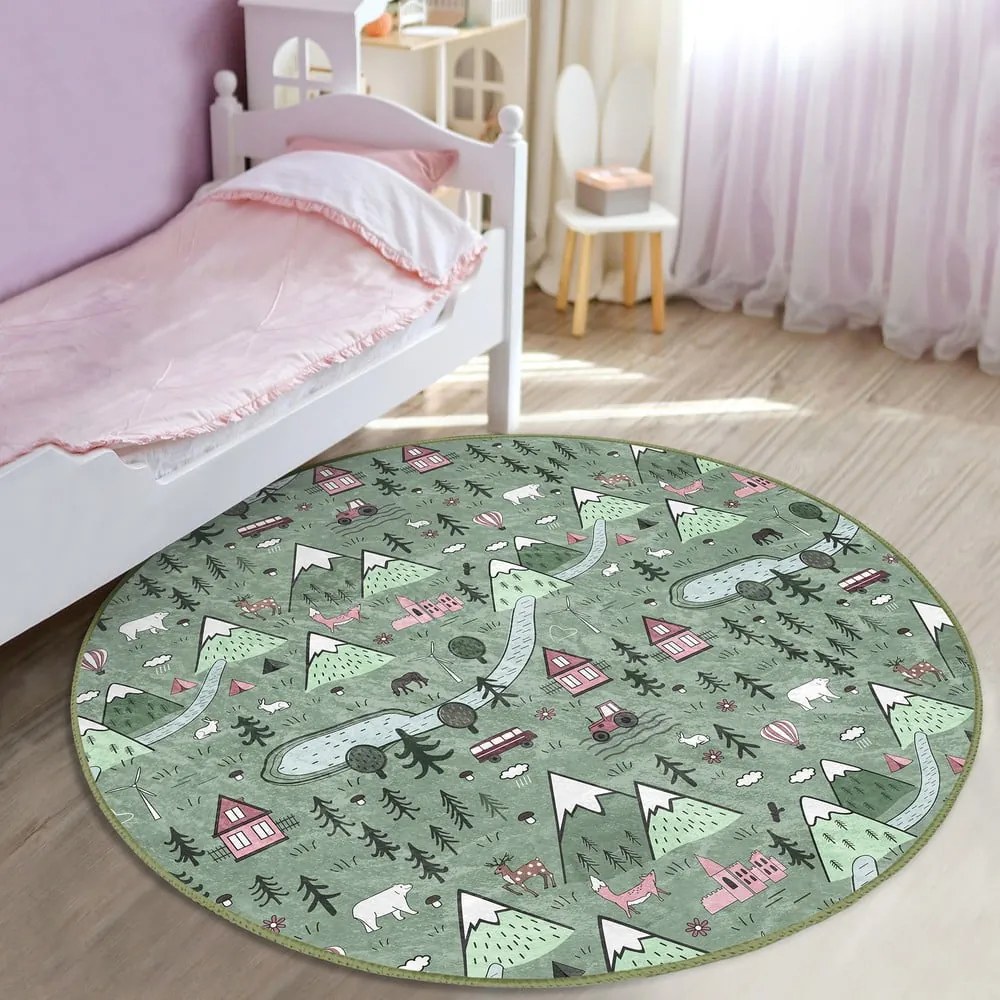 Covor pentru copii verde ø 80 cm Comfort – Mila Home