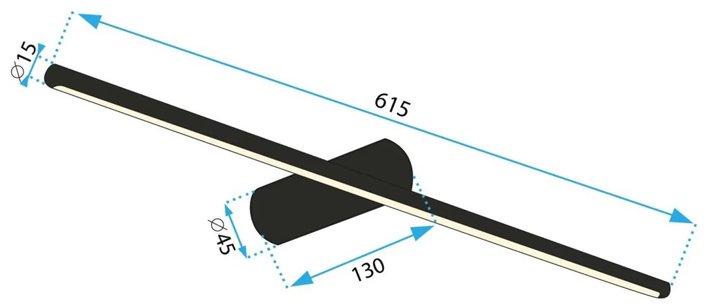 Aplica de perete LED 60CM APP1345-W auriu