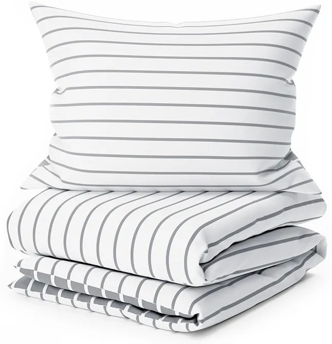 Lenjerie de pat din bumbac Renforce CAPRIVI gri cu buzunar hotelier Dimensiune lenjerie de pat: 70 x 90 cm | 140 x 200 cm