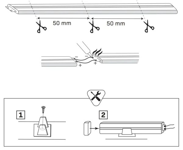 Banda LED NEON 5m LED/48W/24V 4000K IP65