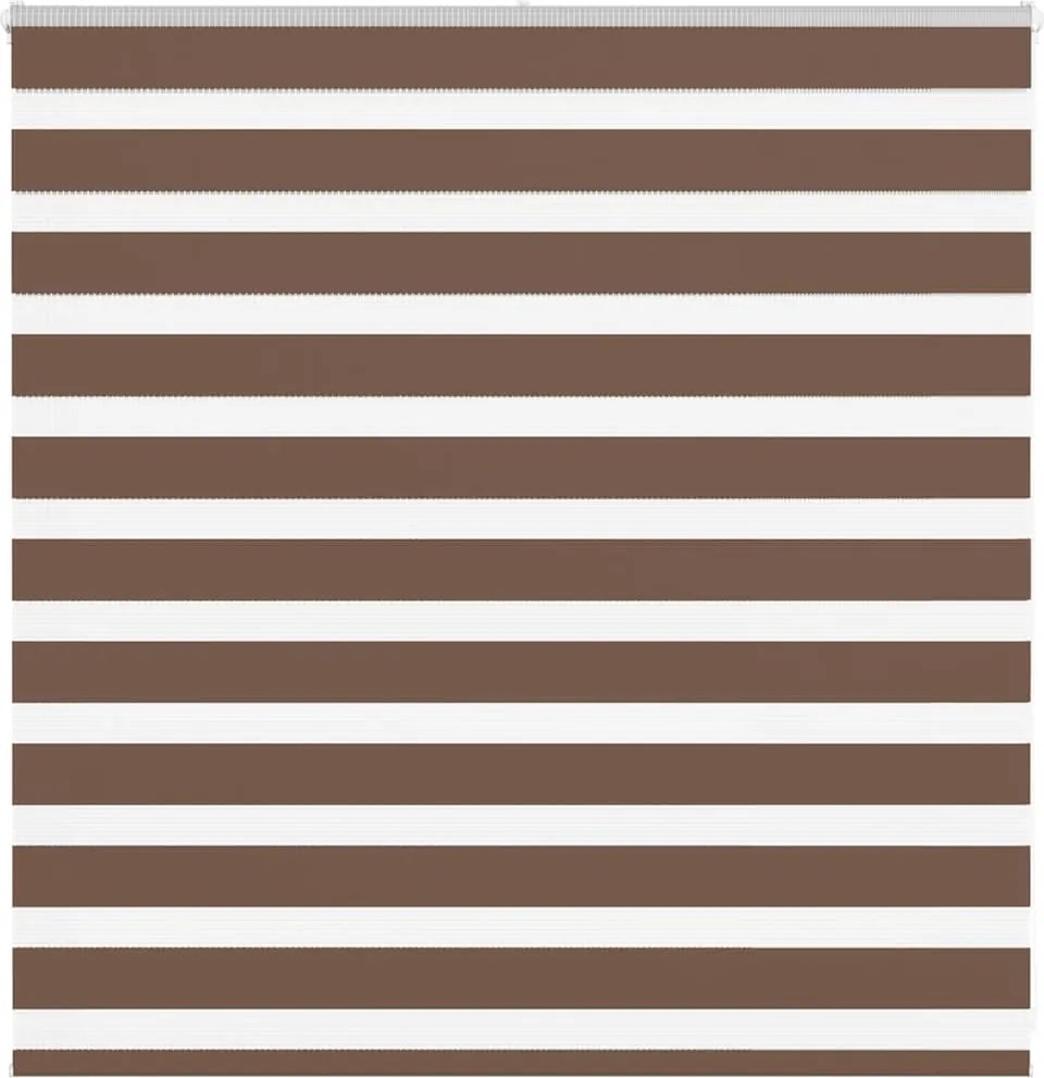 vidaXL Jaluzea tip zebra maro lățime țesătură 145,9 cm poliester