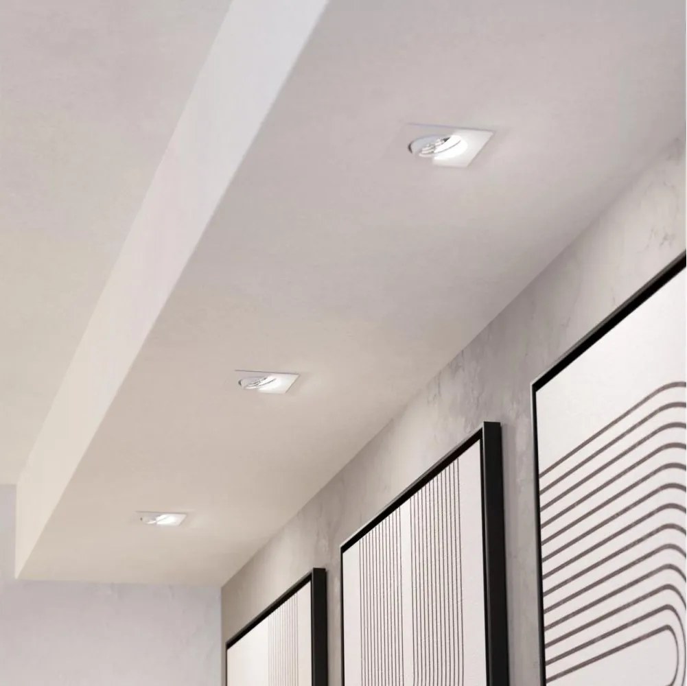 Eglo 902328-SET 3xLED corp de iluminat încastrat pentru tavan SALICETO LED/6,4W/230V 8,8x8,8cm alb