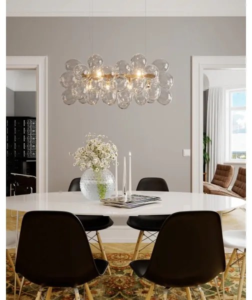 ByRydens 4200880-6509 - Lustră suspendată pe cablu GROSS BAR 8xG9/4W/230V transparentă