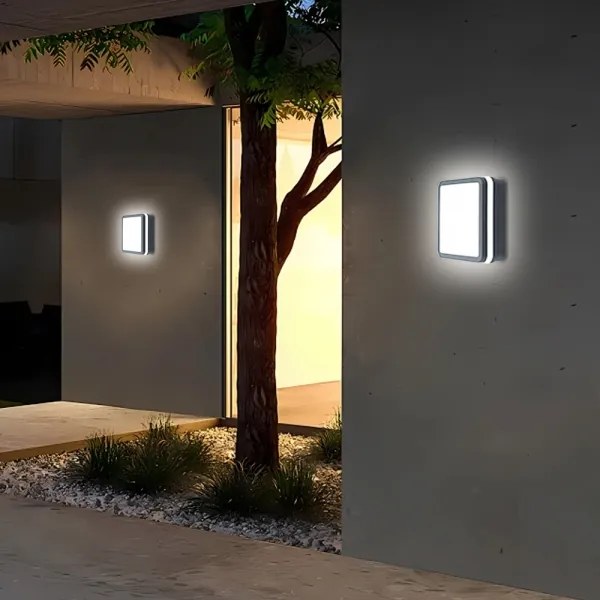 Brilagi - Corp de iluminat LED de exterior cu senzor BENE, 18W, 230V, 22x22 cm, IP54