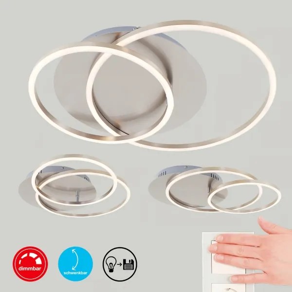 Plafonieră LED dimabilă 28W/230V/3000K, crom mat