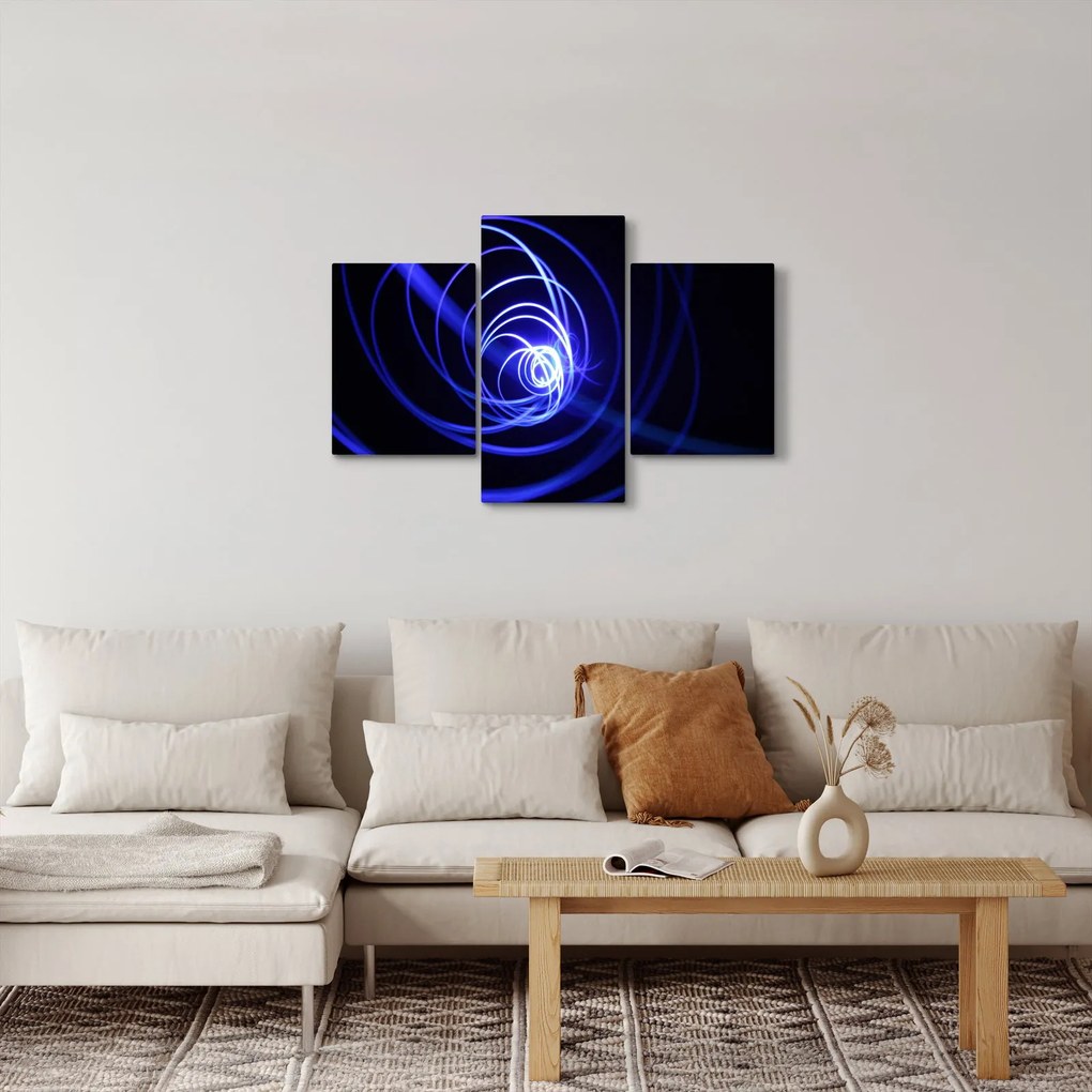 Tablou cu spirale albastre (90x60 cm)