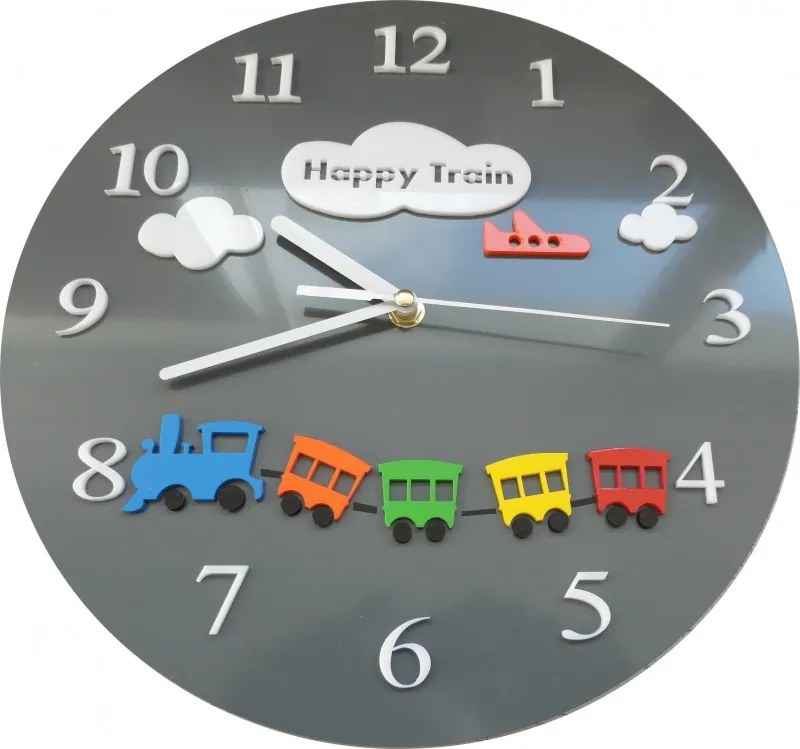 SENTOP | Ceas de perete pentru copii cu tren | OBLAKA