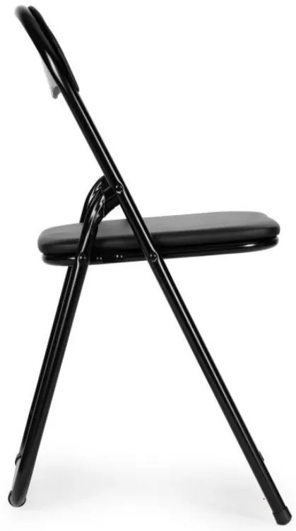 Scaun pliant de cattering negru 4buc