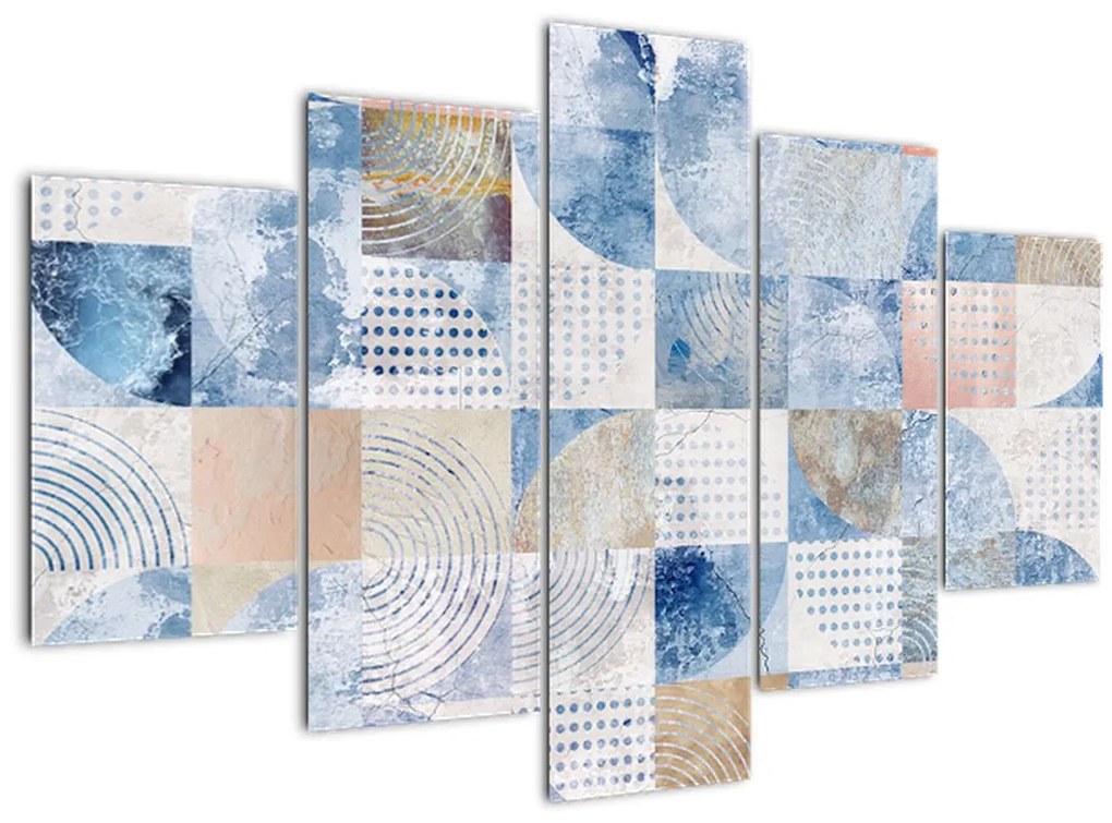 Tablou - figuri geometrice pe perete (150x105 cm)