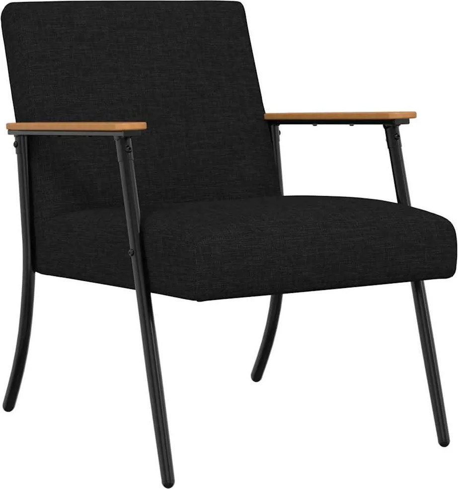 vidaXL fotoliu Negru 59 x 75 x 78 cm țesătură