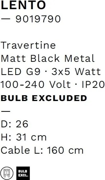 Veioza/Lampa de masa decorativa LENTO