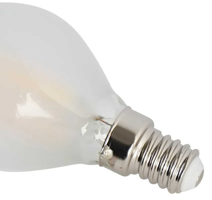 Set de 4 becuri LED E14 P45 mat 3,5W 360lm 2700K
