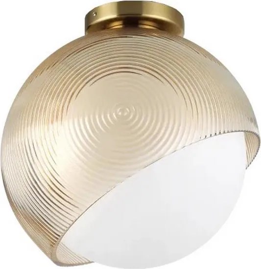 Ideal Lux - Plafonieră BLOOM, 1xE27/42W/230V, Ø 30 cm, auriu/bej fumuriu