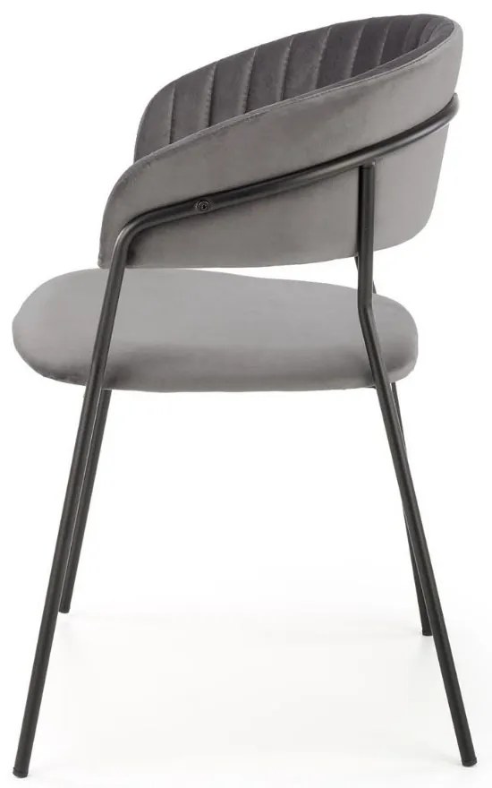 Scaun de bucaterie Rolland, gri/negru