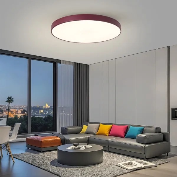 Brilagi - Plafonieră LED POOL, 100 W, 230 V, 3000/4000/6000 K, 80 cm, bordo