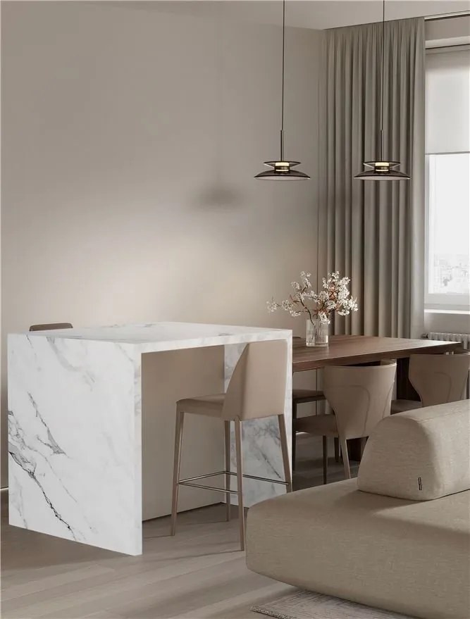 Lustra LED design ambiental Esti maro inchis 23cm