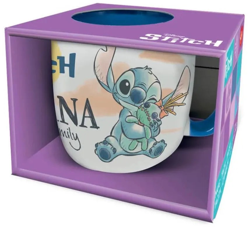 Disney Lilo și Stitch Ohana Elite cană din porțelan 400 ml (14 oz) în Cutie Cadou